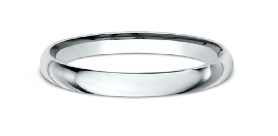 Classic Comfort-Fit Wedding Band in 14k White Gold (2mm)