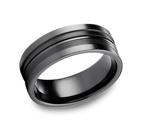 black-titanium-men's-wedding-band
